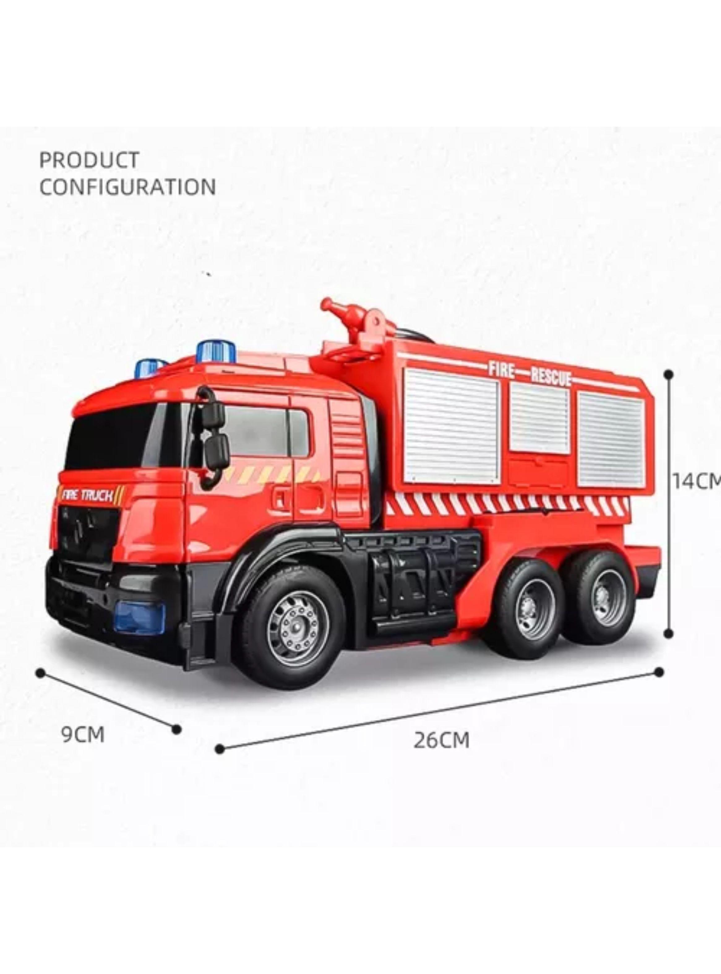 Camion Bomberos Transformer Lanza Agua  A Control Remoto-4