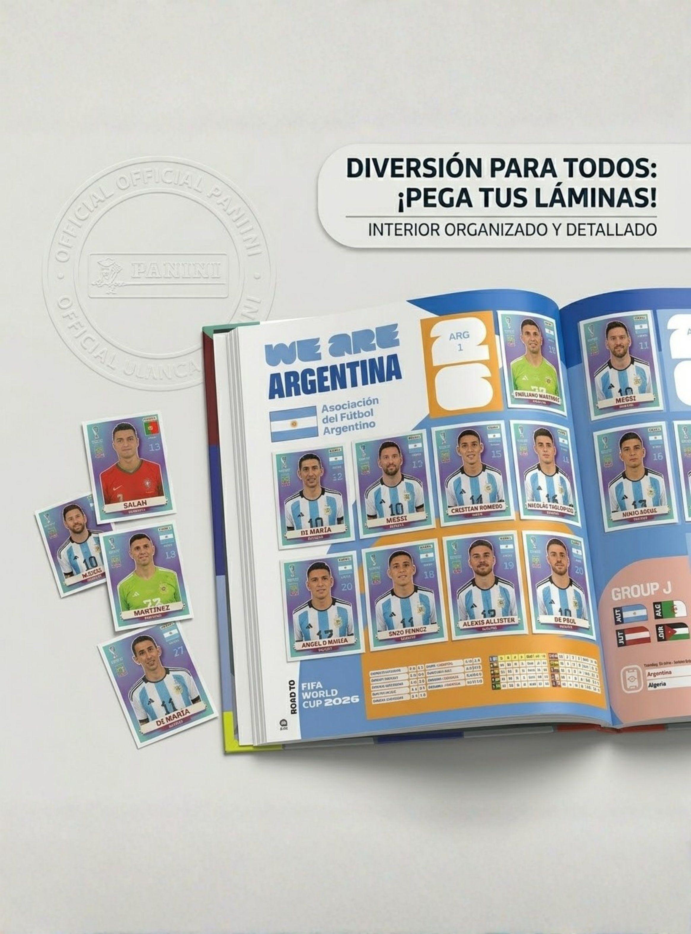 Album Panini Mundial Fifa 2026 Tapa Dura Premium + 6 Sobres-2