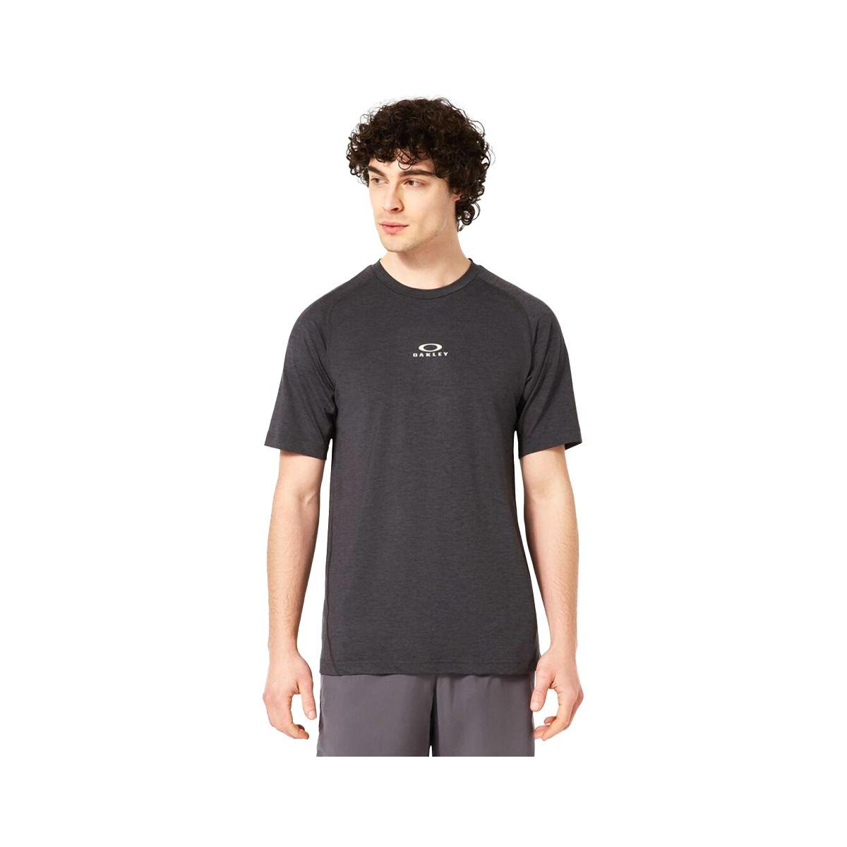 Polera Oakley O-Fit RC SS Hombre Black/Gray Heather-0