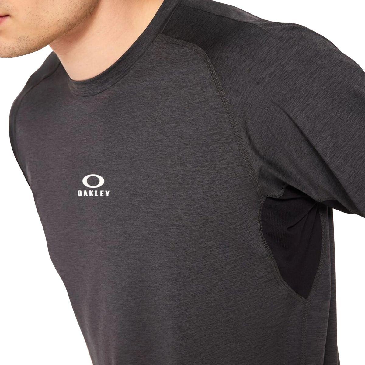 Polera Oakley O-Fit RC SS Hombre Black/Gray Heather-3