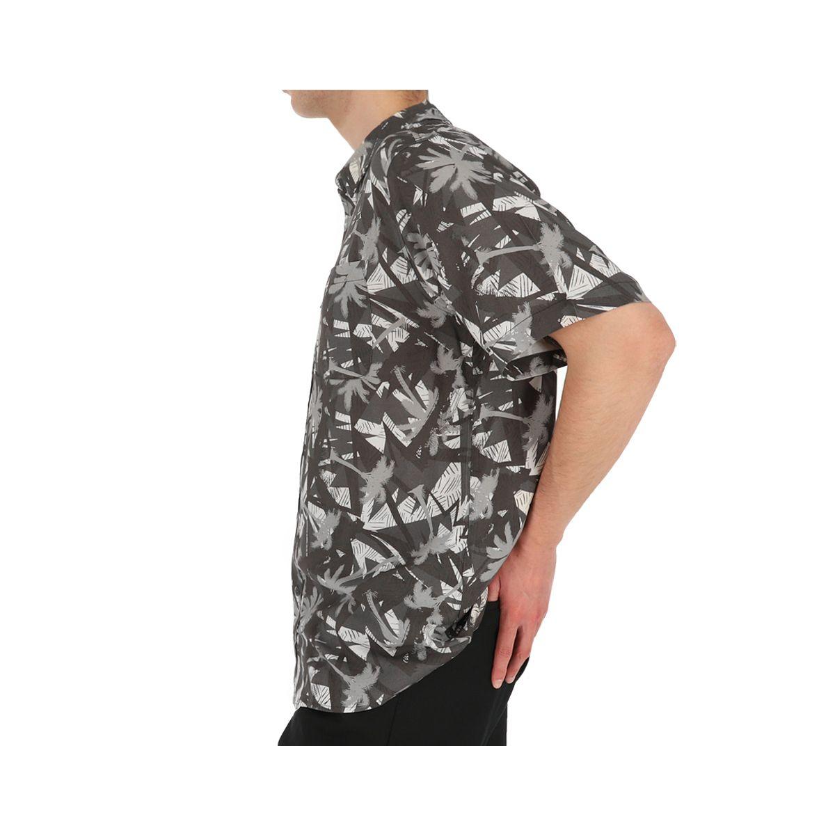 Camisa Oakley Short Sleeve Tropical Hombre Grey-1