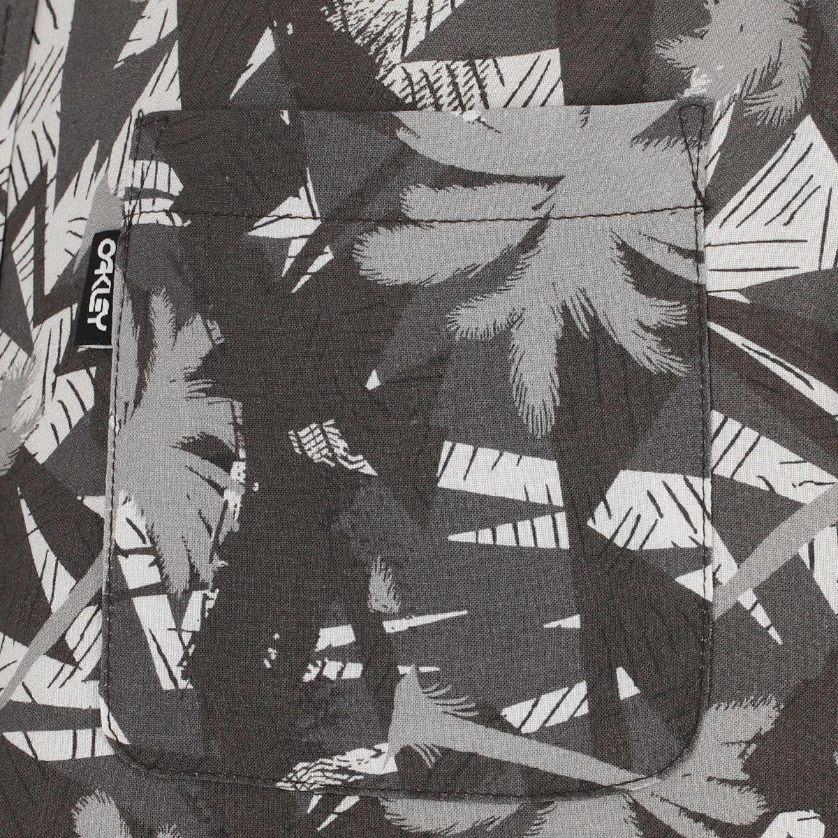 Camisa Oakley Short Sleeve Tropical Hombre Grey-3