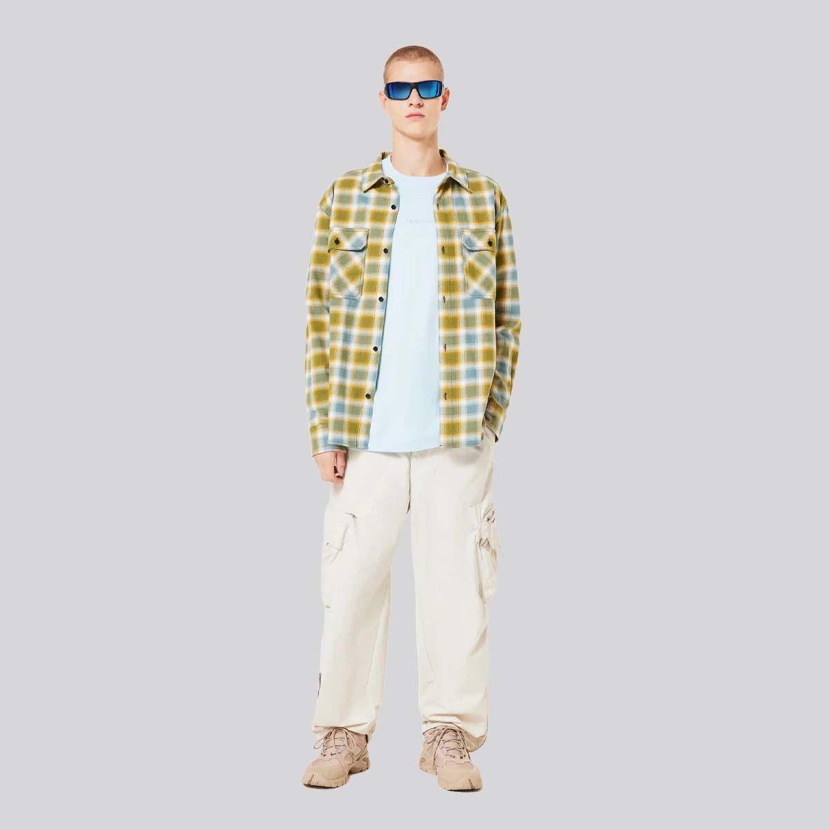 Camisa Hombre 90s Plaid LS Oakley Pacific/Mist/Sulfid Check-3