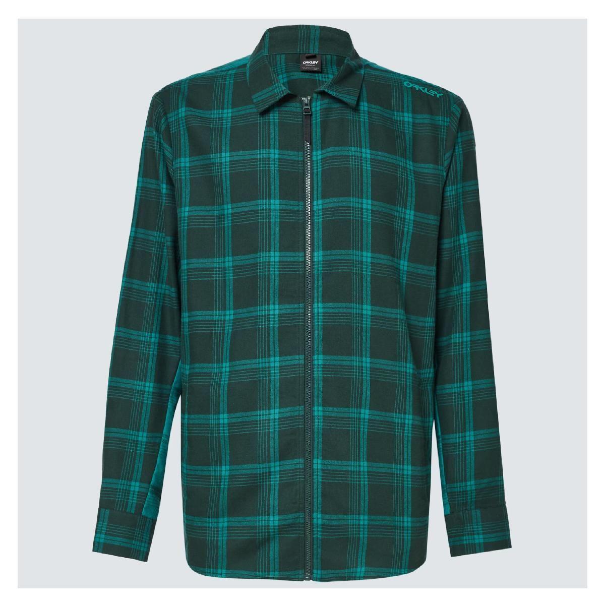 Camisa Oakley Bonfire FZ M/L Hombre Verde-0