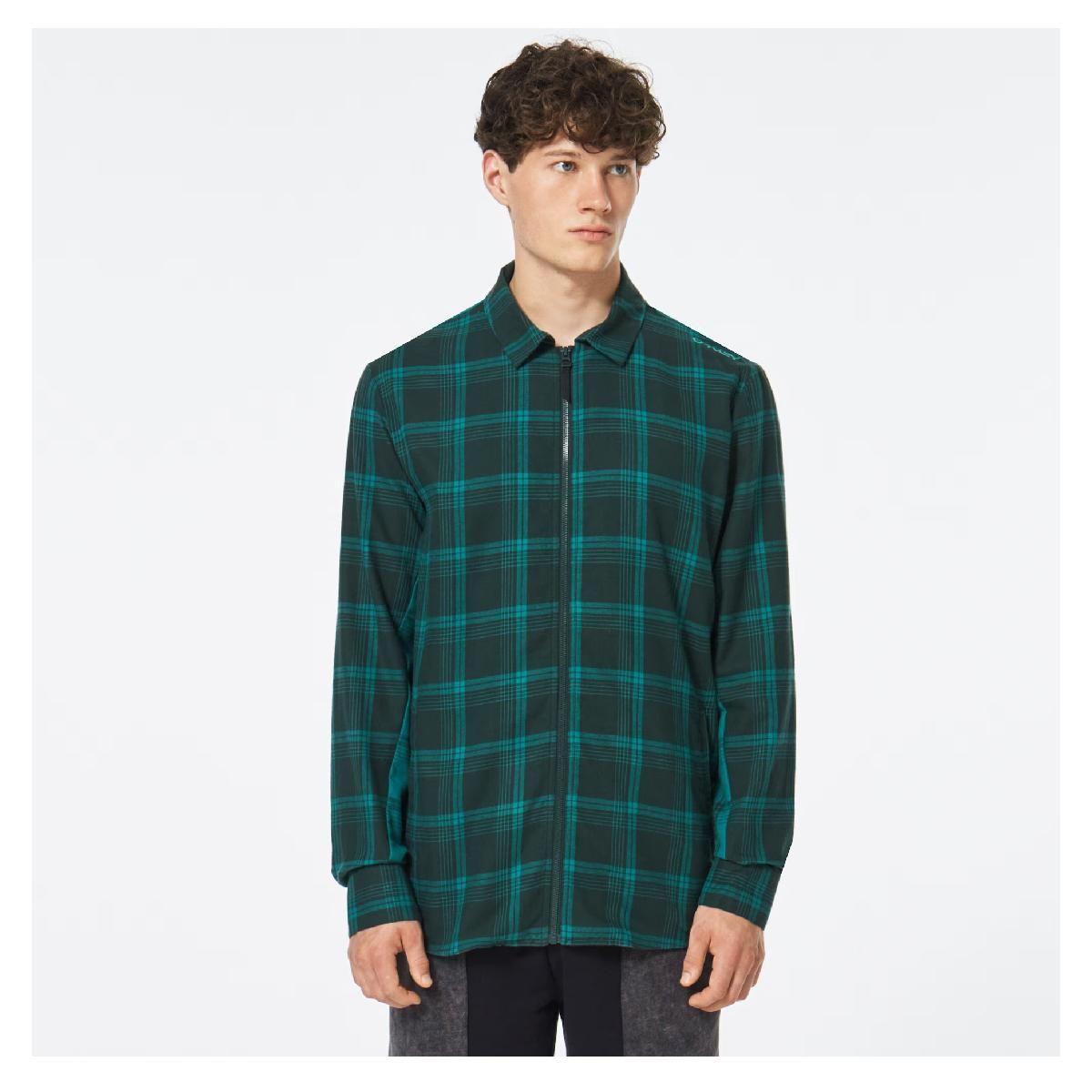 Camisa Oakley Bonfire FZ M/L Hombre Verde-1