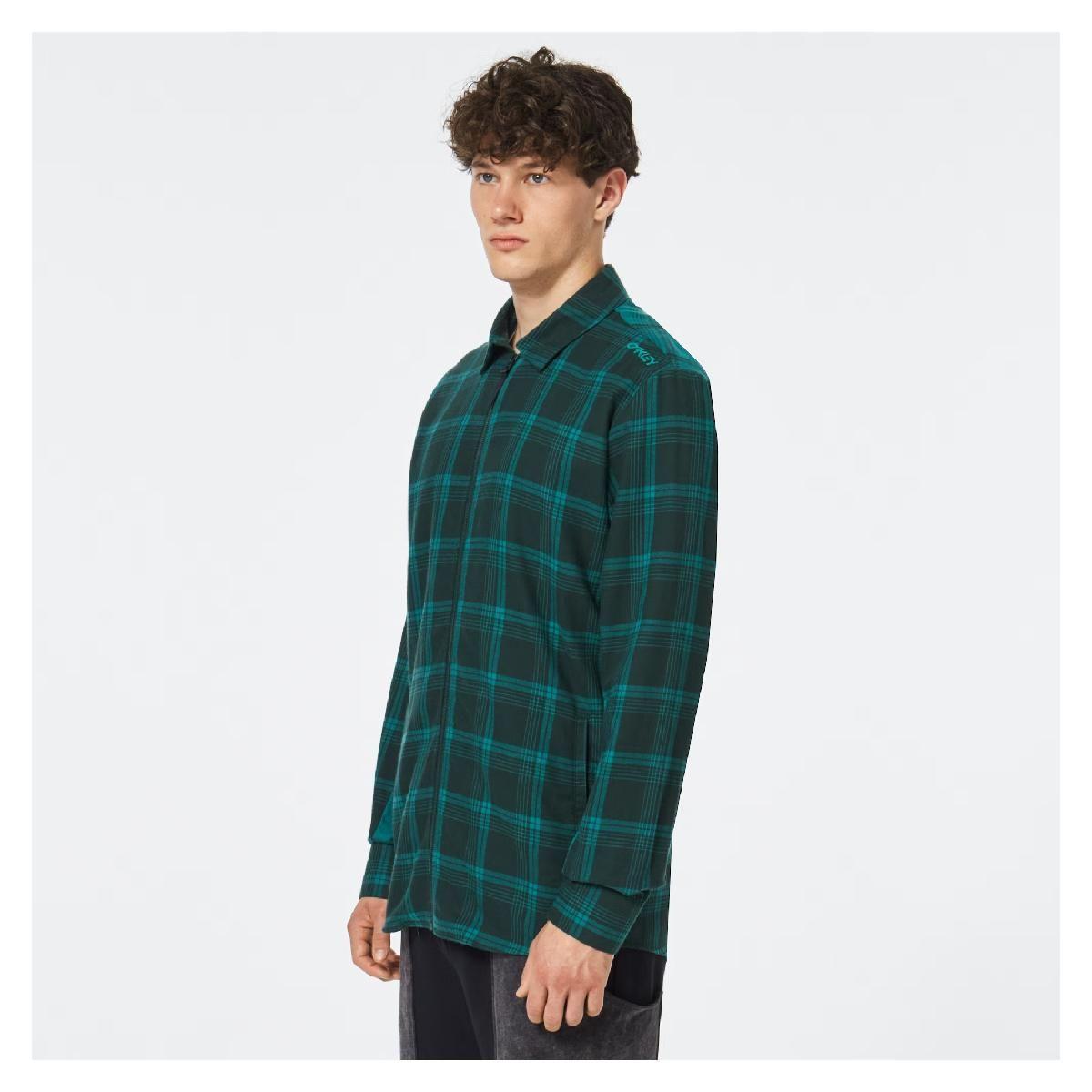 Camisa Oakley Bonfire FZ M/L Hombre Verde-2