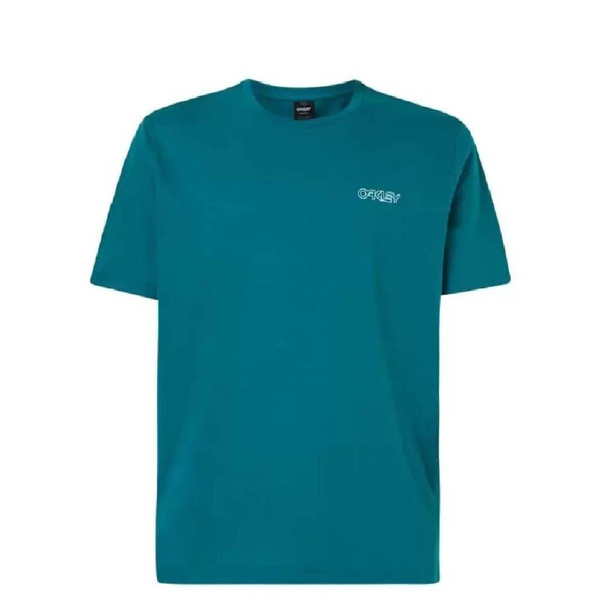 Polera Oakley Rounded Hombre Verde-2