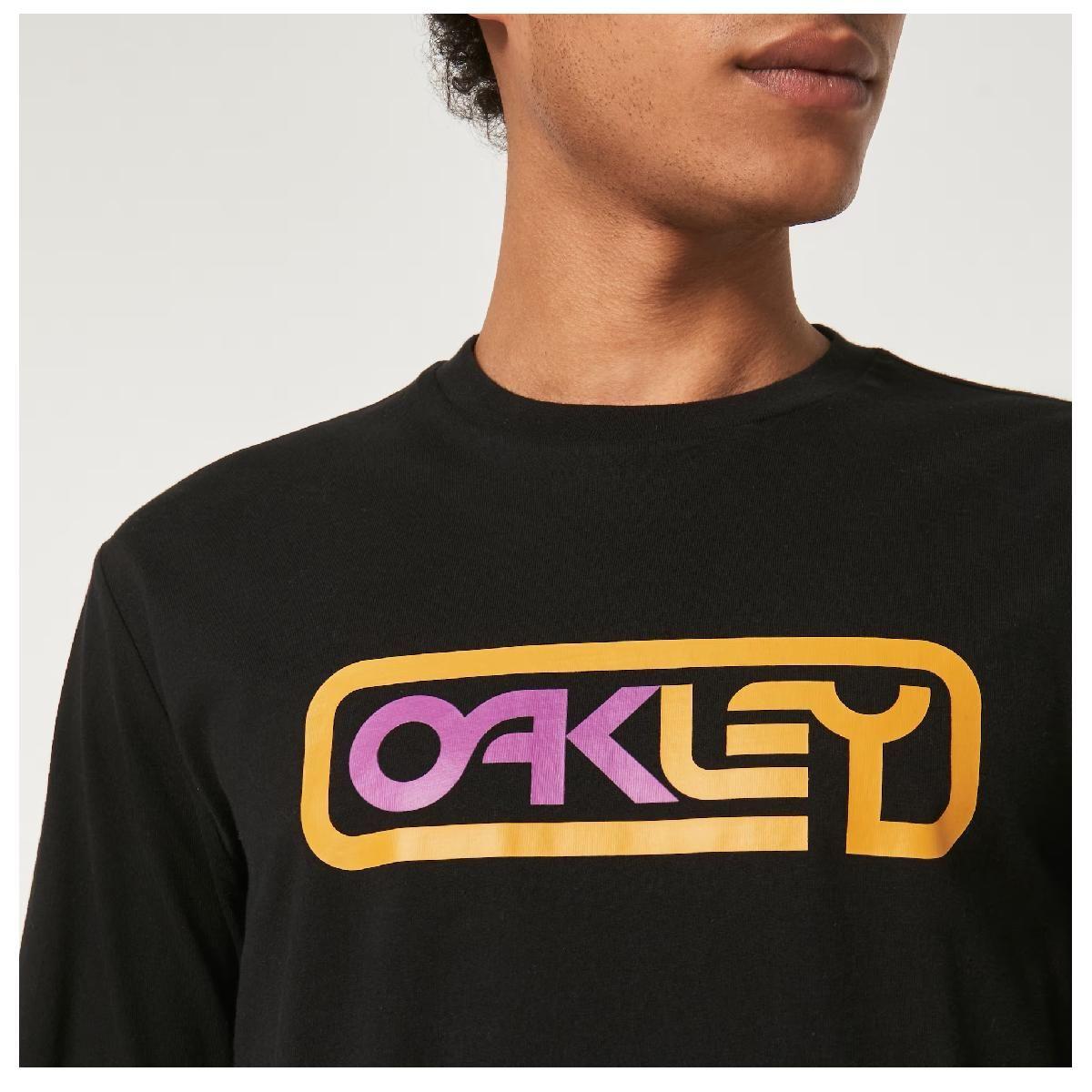Polera Oakley Locked In B1B M/L Hombre Negro-2