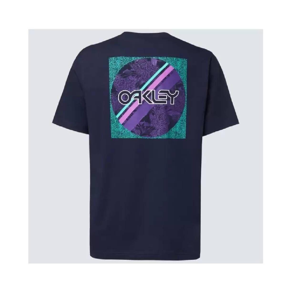 Polera Oakley Rounded Hombre Azul-3