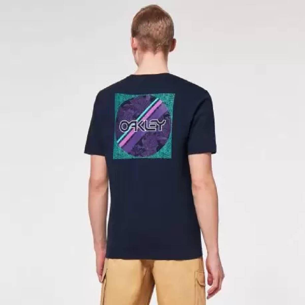 Polera Oakley Rounded Hombre Azul-1