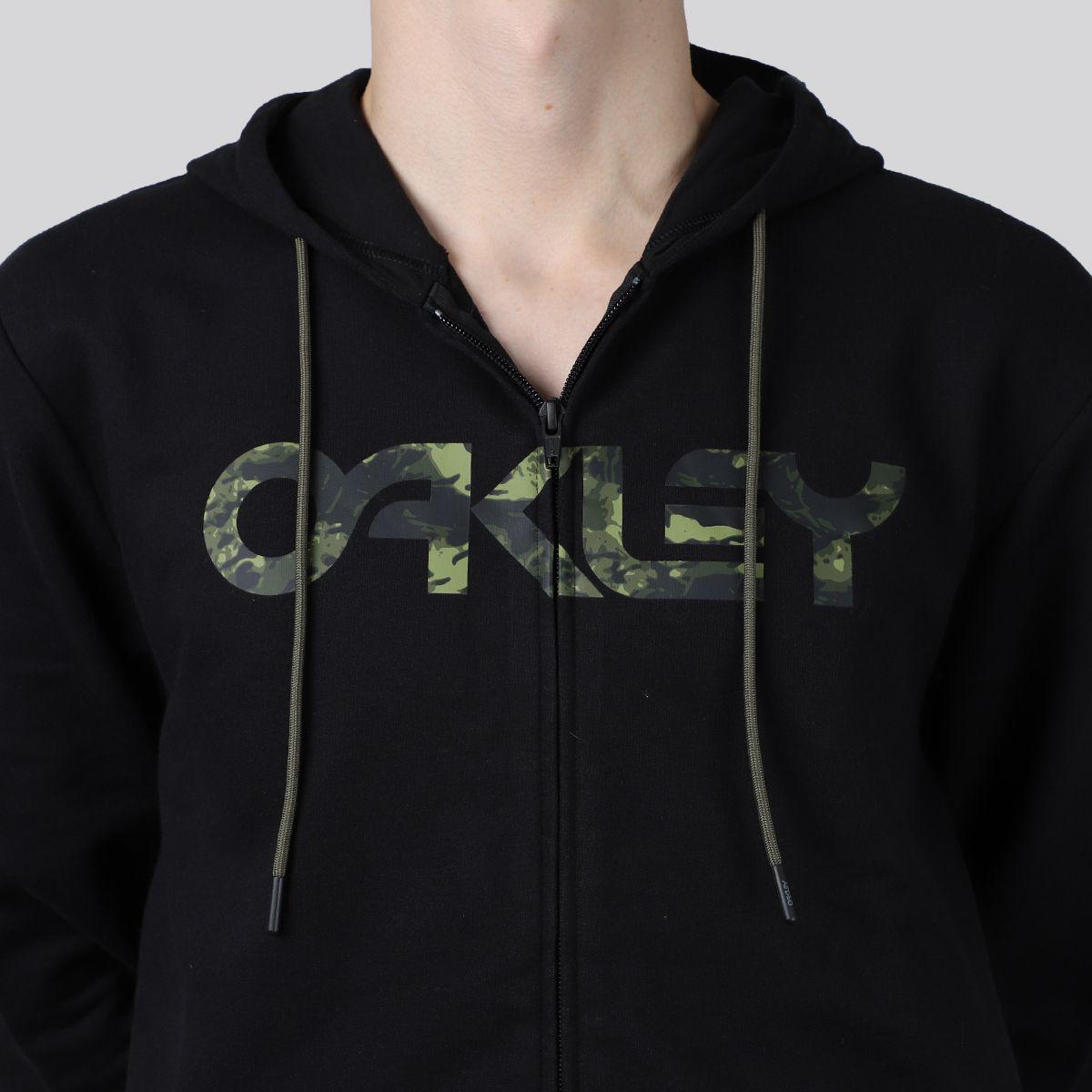 Polerón Hombre Teddy Full Zip Oakley Black/Tiger Mint camo-3