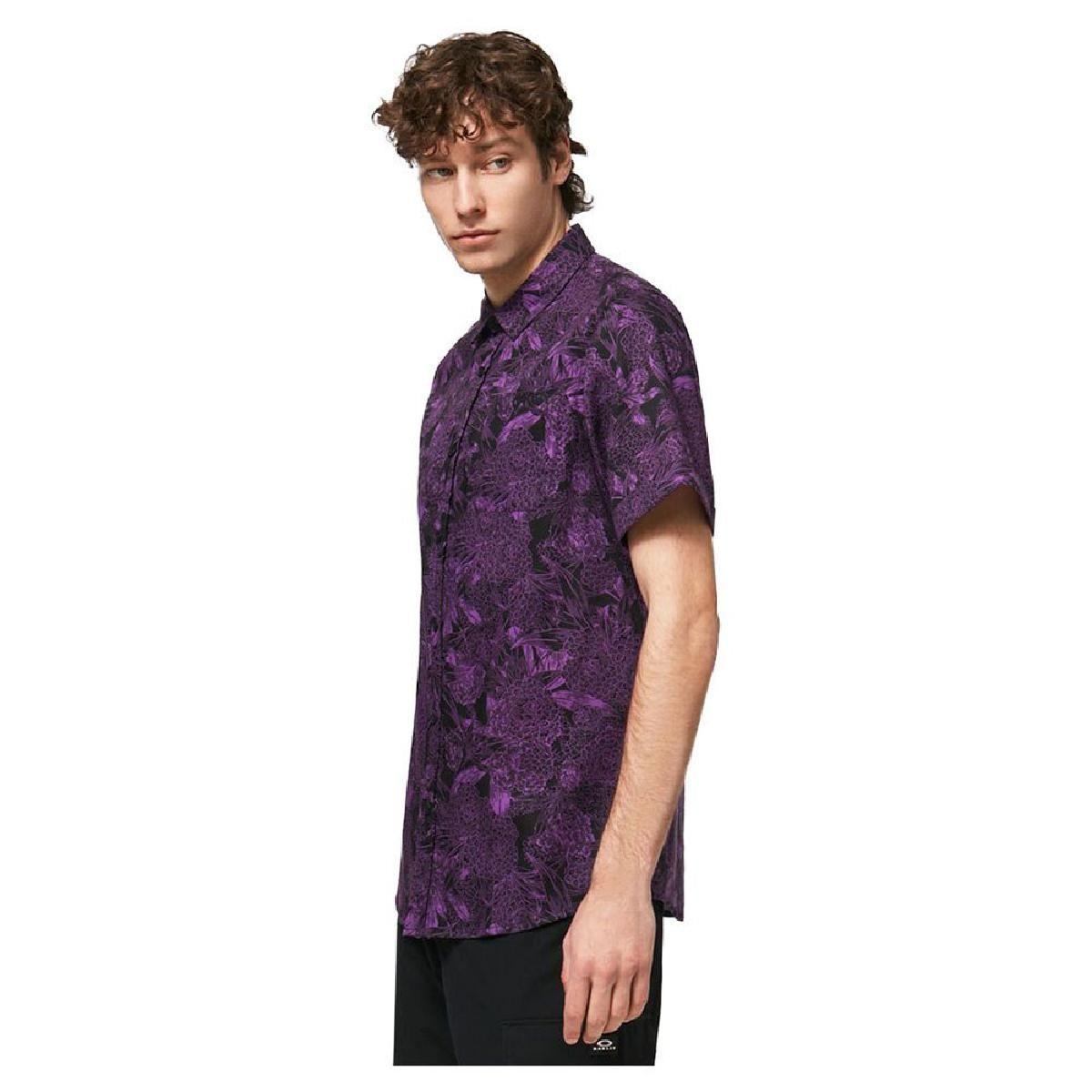 Camisa Oakley All Over Dark Floral Hombre Morado-2