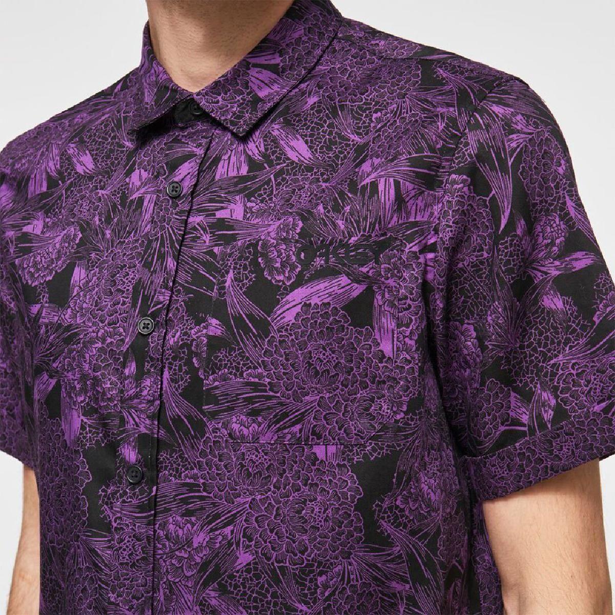 Camisa Oakley All Over Dark Floral Hombre Morado-5
