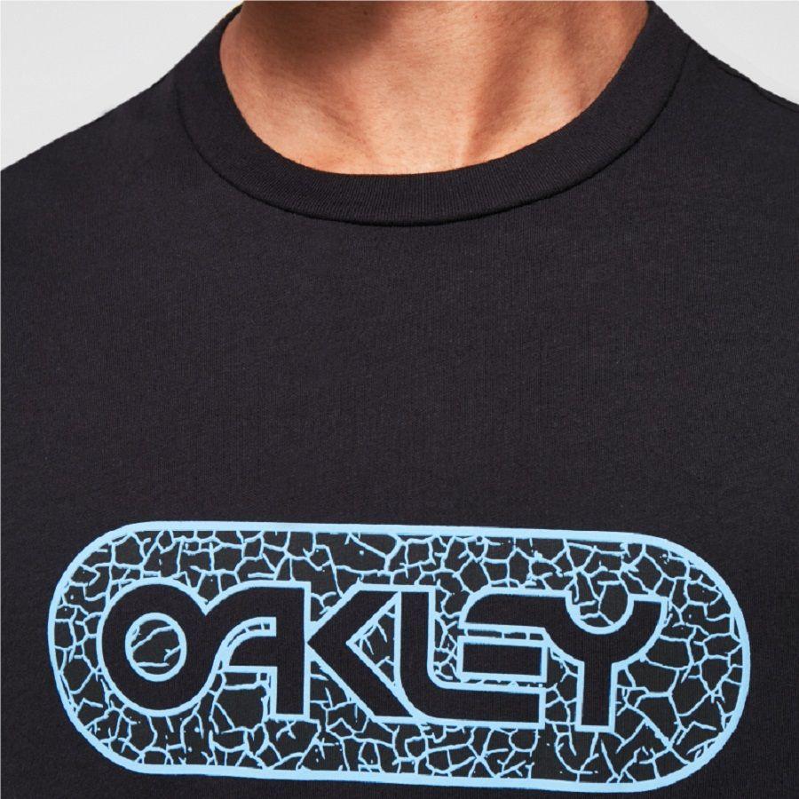 Polera Oakley Crackle B1B Tee Hombre Blackout-4