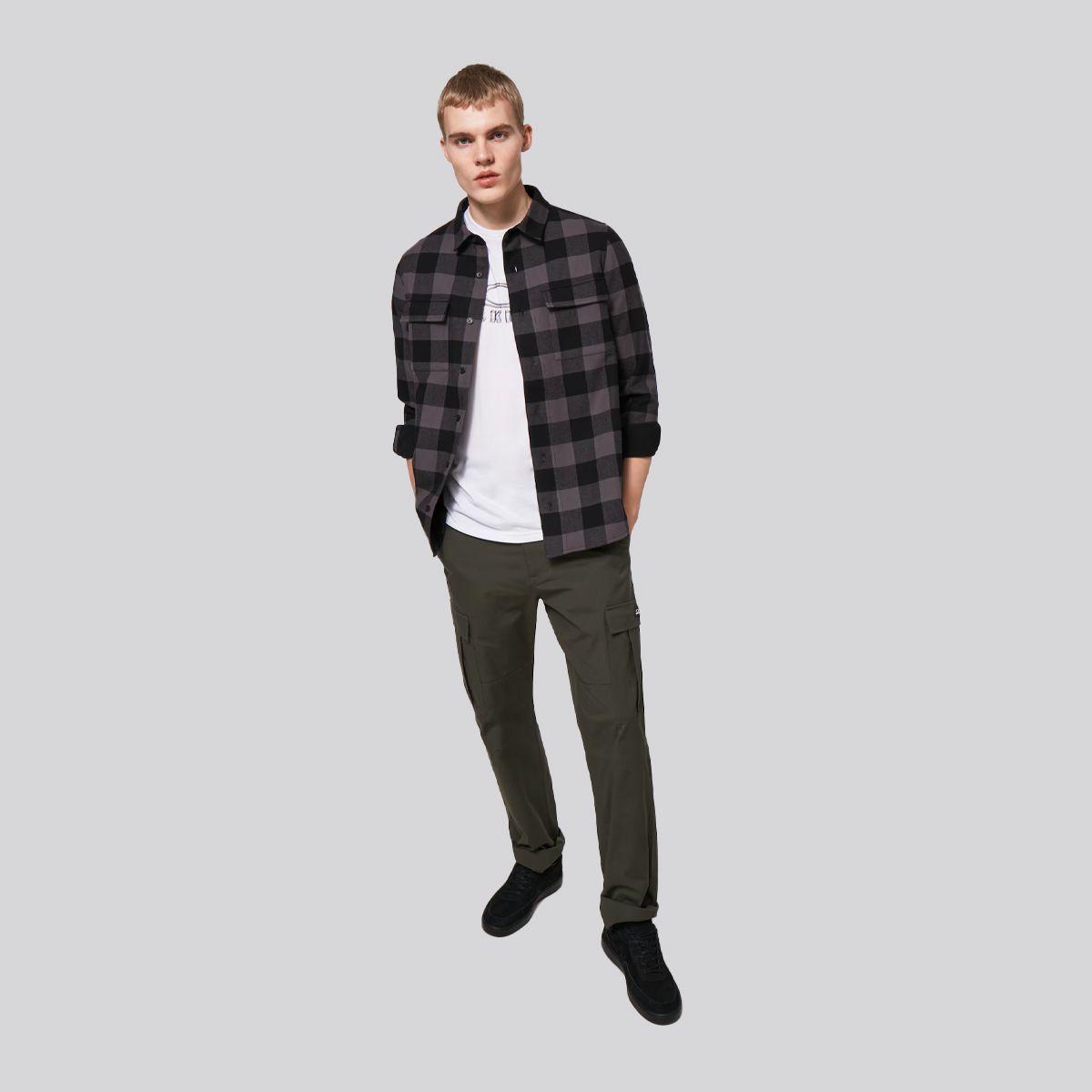 Camisa Hombre Bear Cozy Oakley Black/Gray Check-3