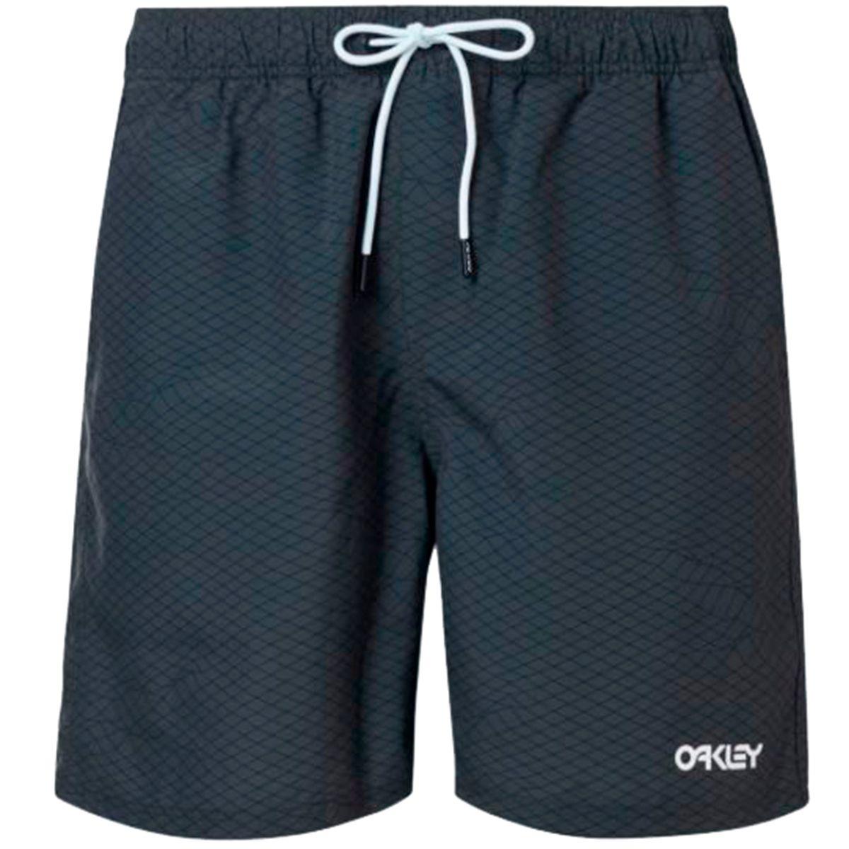 Boardshort Oakley Beach Volley 18 Hombre New Dark Brush Grid-0
