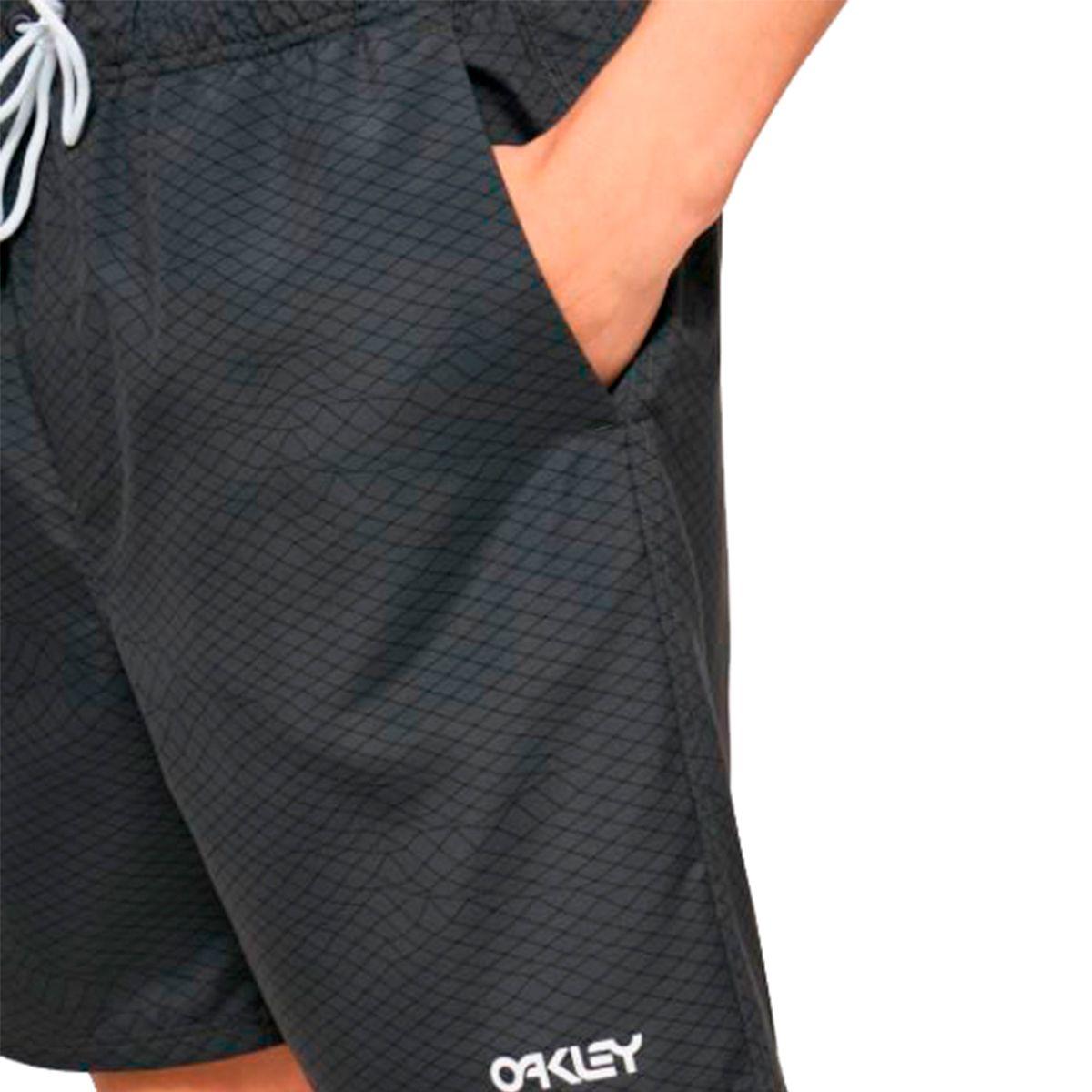 Boardshort Oakley Beach Volley 18 Hombre New Dark Brush Grid-2