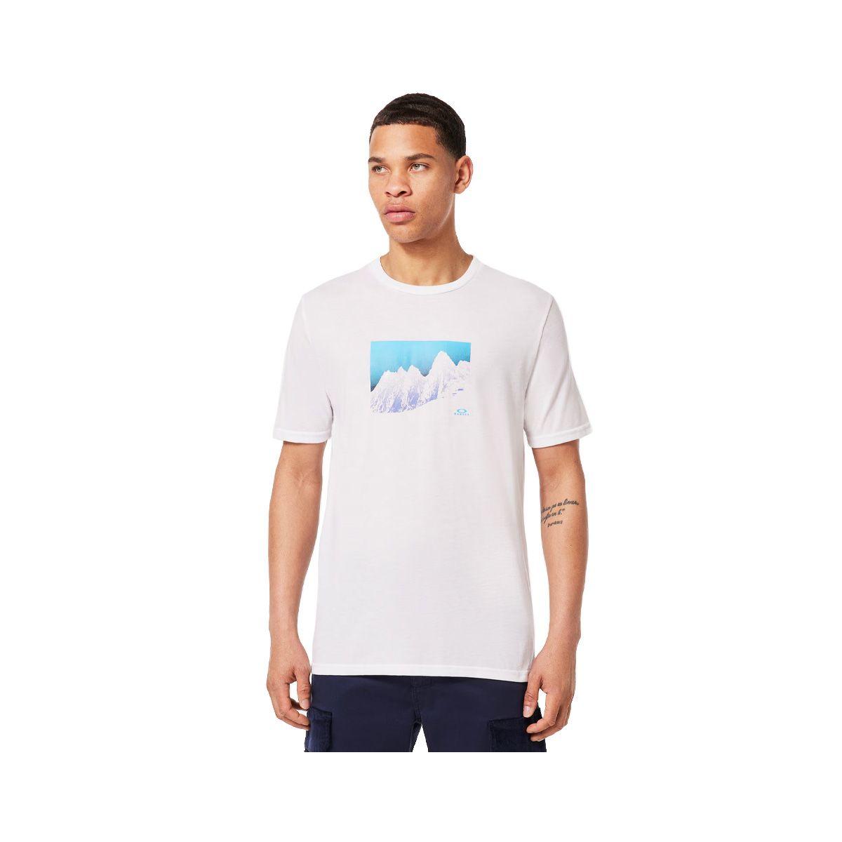Polera Oakley Snow Caps Hombre White-0