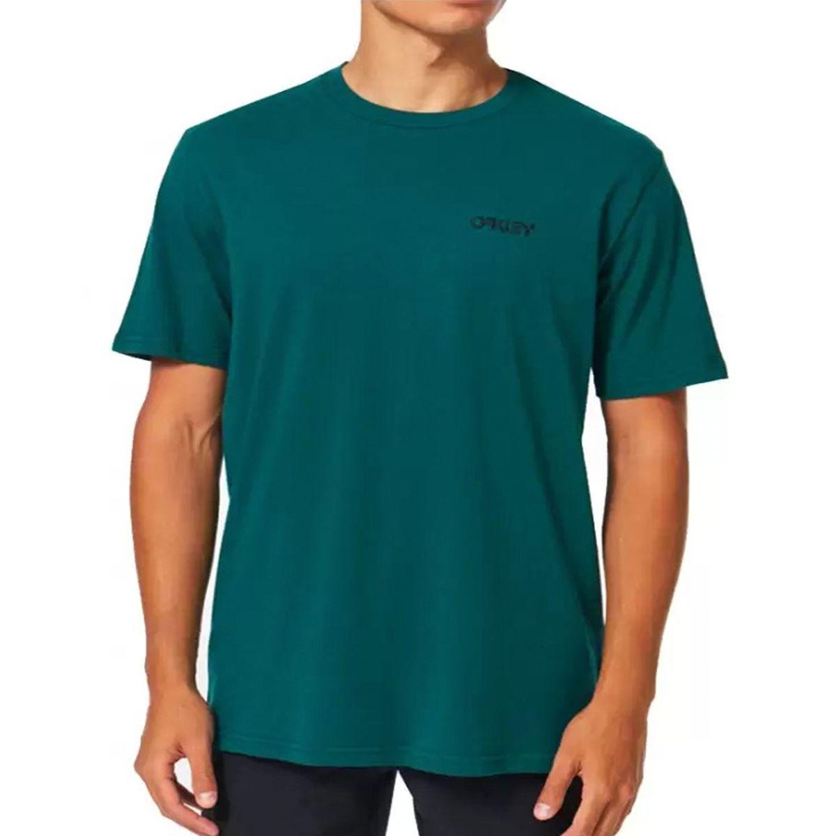 Polera Oakley Retro Heathered B1B Hombre Verde-0