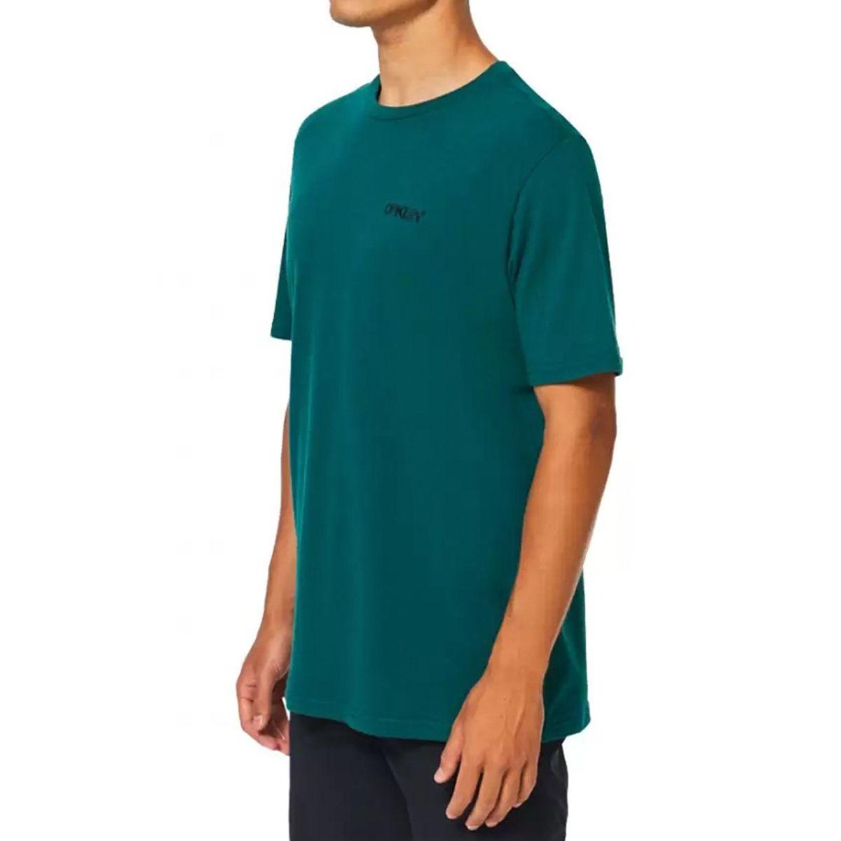 Polera Oakley Retro Heathered B1B Hombre Verde-1