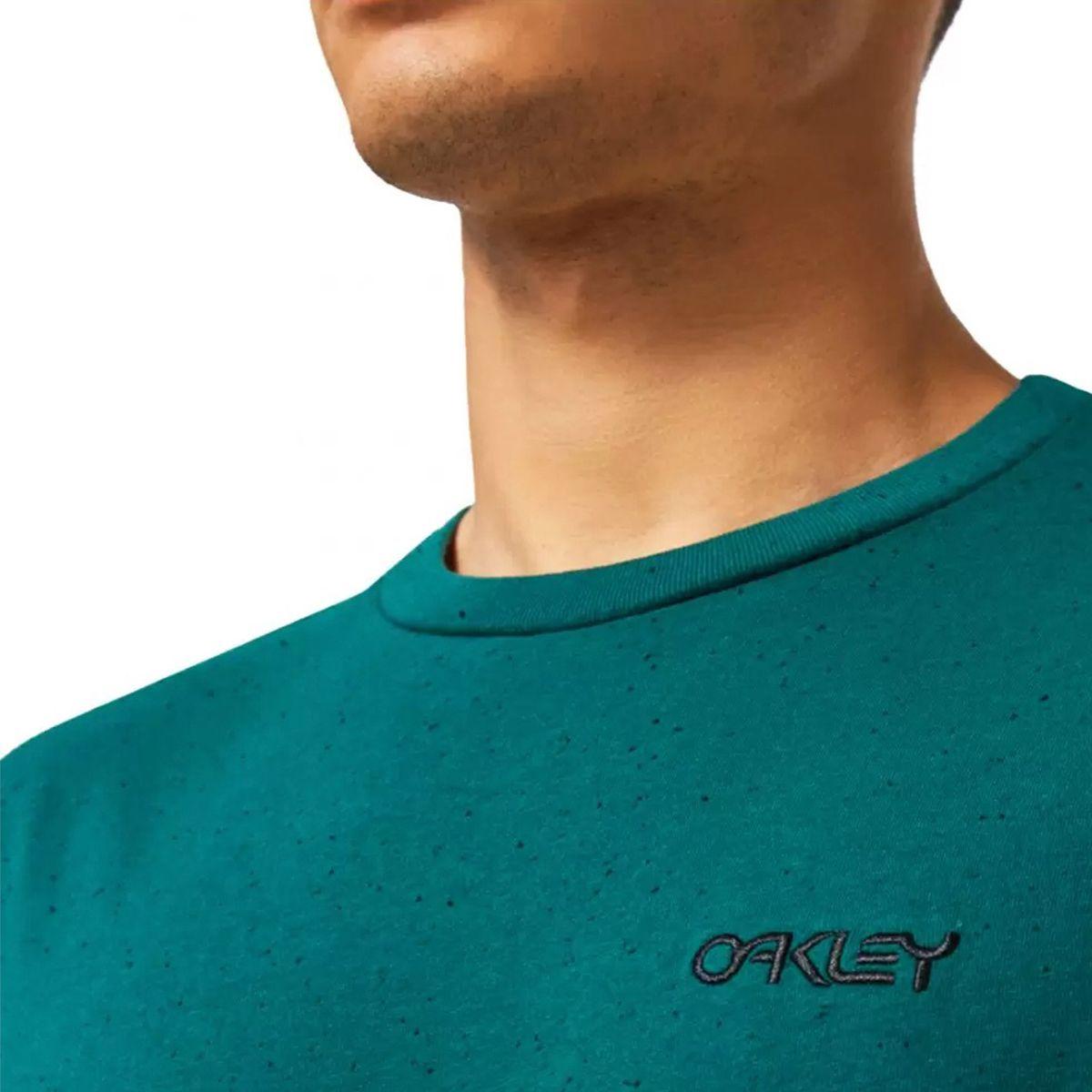 Polera Oakley Retro Heathered B1B Hombre Verde-3