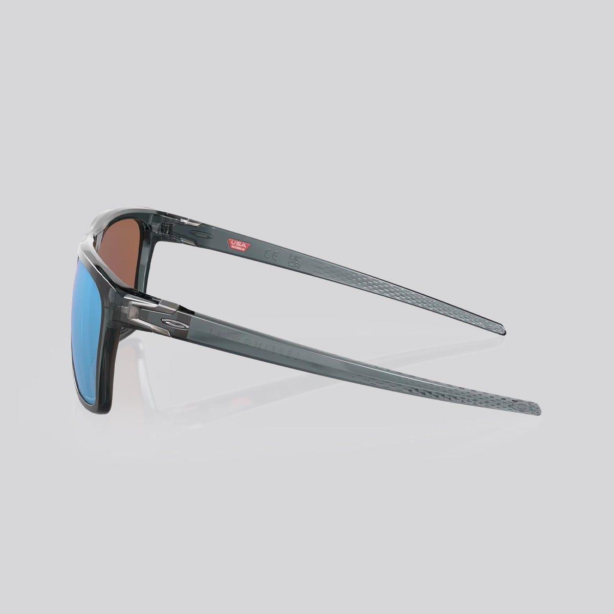 Lentes de Sol Oakley Leffingwell Crystal Black / Prizm Deep Water Polarizado-4