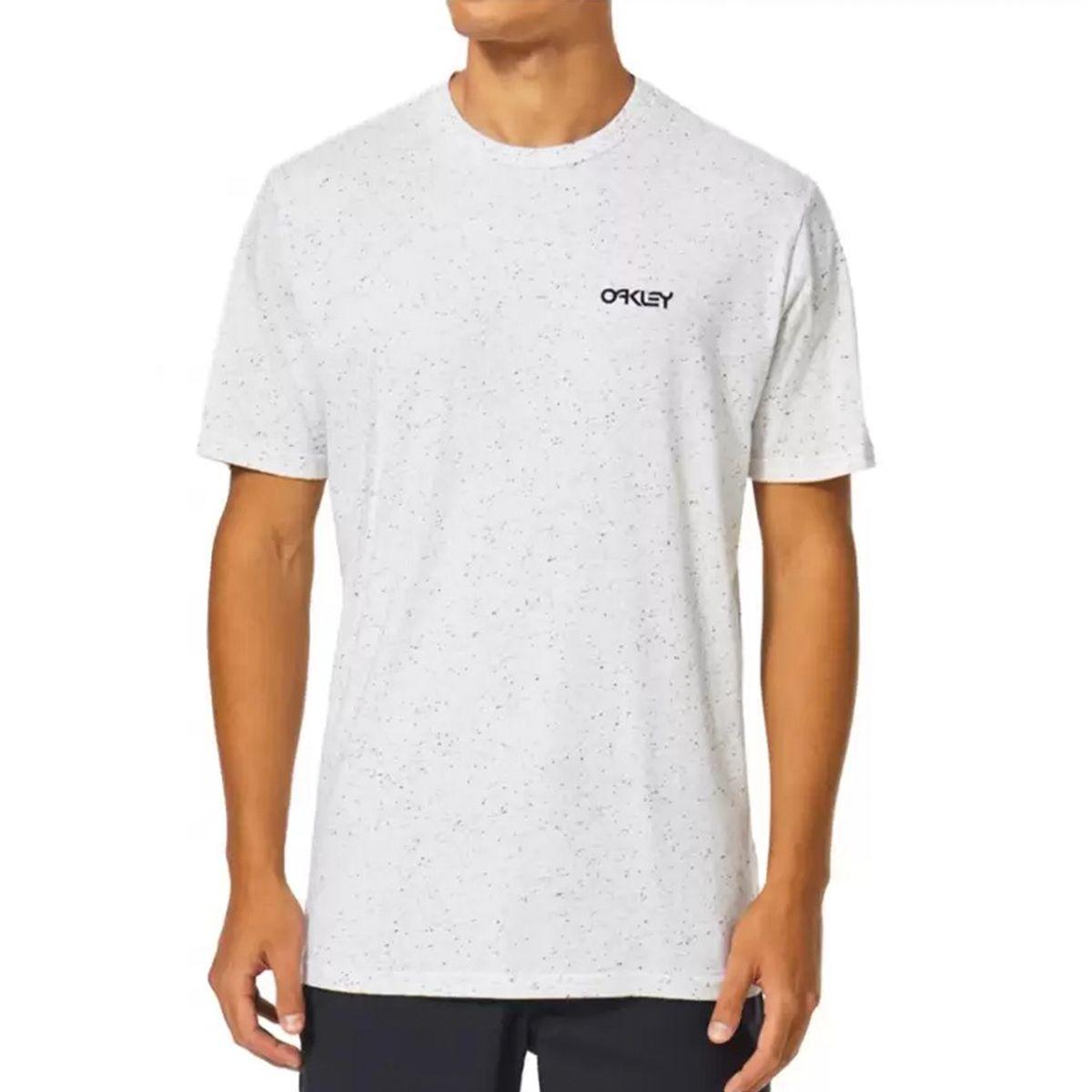 Polera Oakley Retro Heathered B1B Hombre Blanco-0