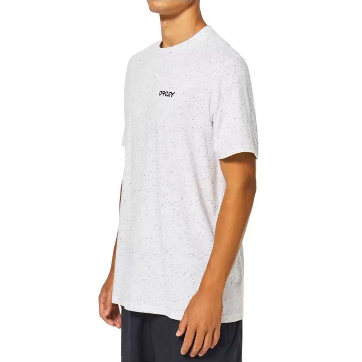 Polera Oakley Retro Heathered B1B Hombre Blanco-1