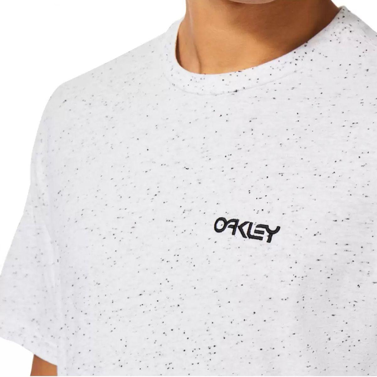 Polera Oakley Retro Heathered B1B Hombre Blanco-3