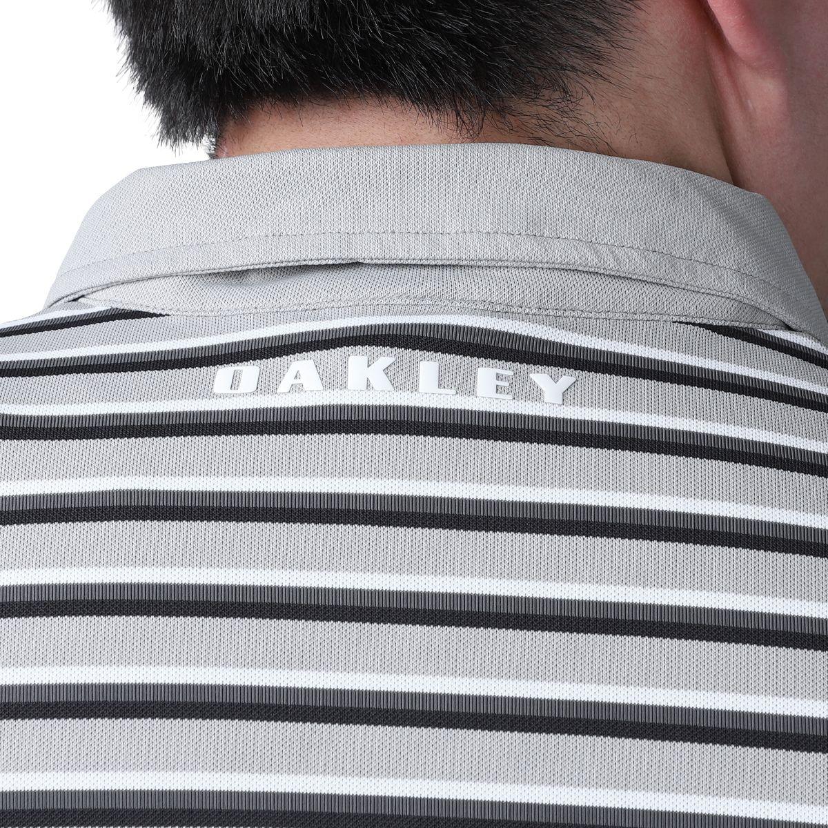 Polera Oakley Striped Piquet Fog Hombre Grey-3