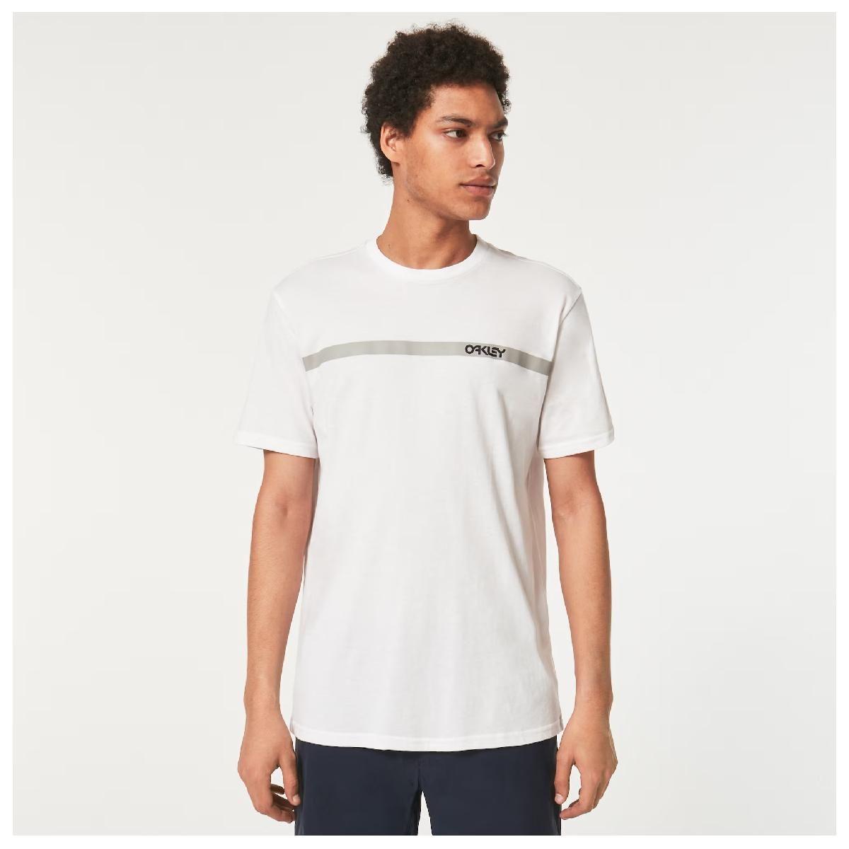 Polera Oakley Ribbon B1B Tee Hombre Blanco-0