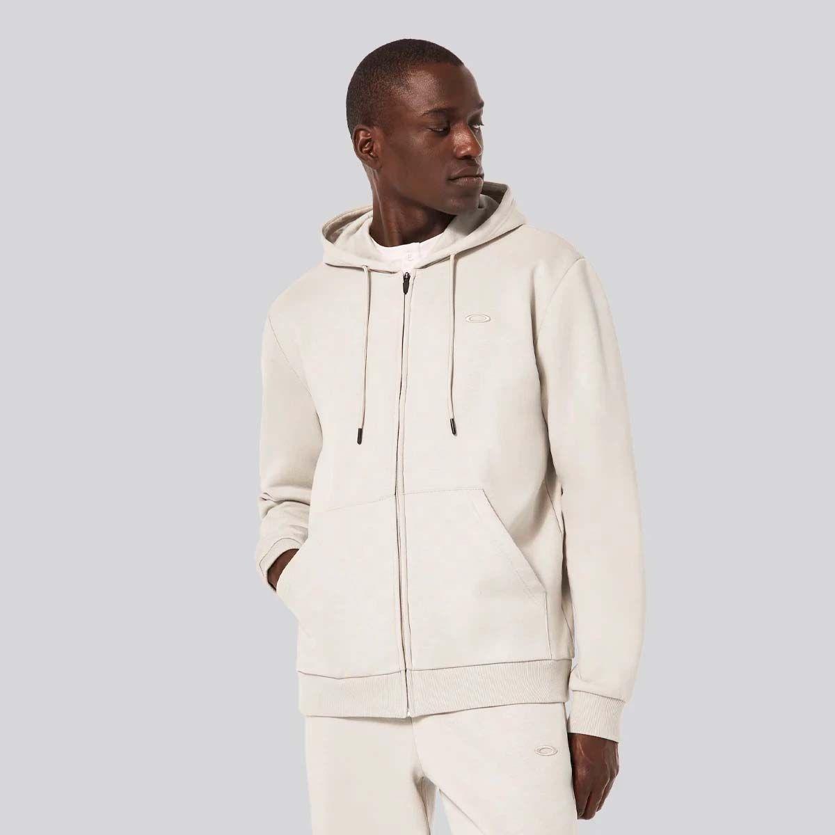 Polerón Hombre Relax Full Zip 2.0 Oakley Cream White-0