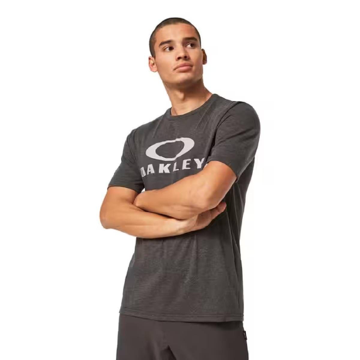 Polera Oakley O-BARK Hombre Gris Piedra-1