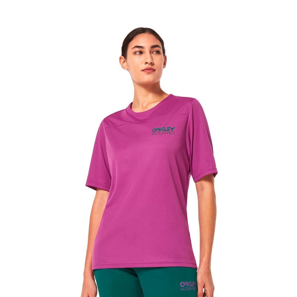 Polera MTB Oakley Factory Pilot Lite SS Mujer Morado-0