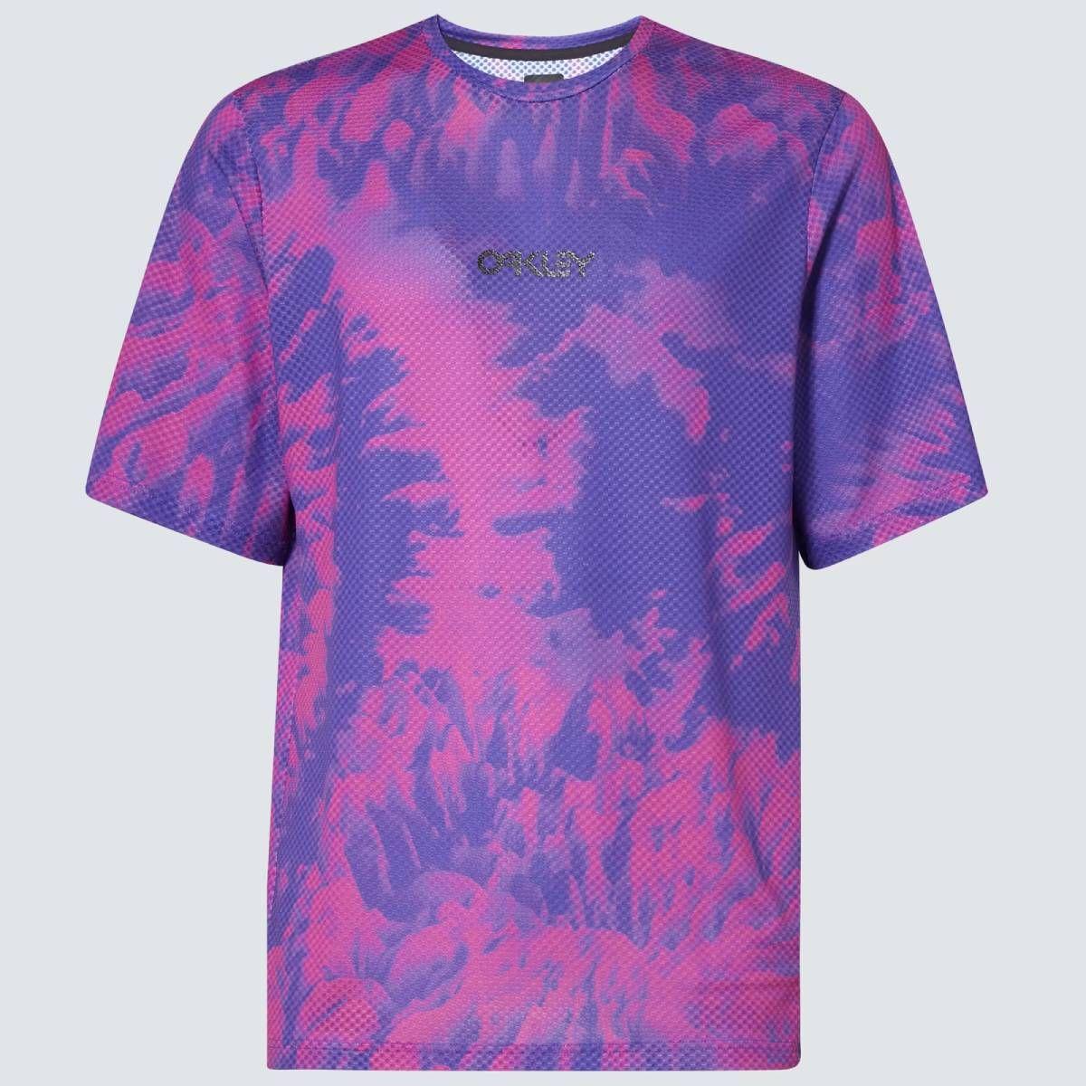 Polera Oakley Ride Free SS Hombre Morado-3