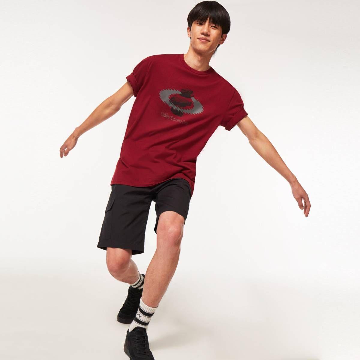 Polera Oakley Gear Static Icon Tee Hombre Iron Red-2