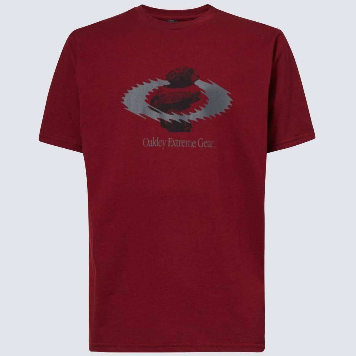 Polera Oakley Gear Static Icon Tee Hombre Iron Red-4