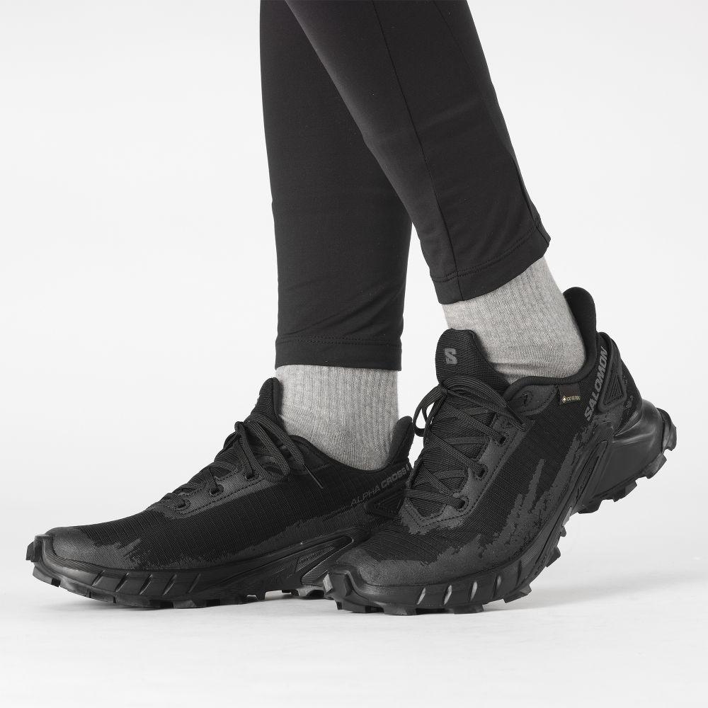 Zapatilla Mujer Alphacross 4 Gtx Negro Salomon-2
