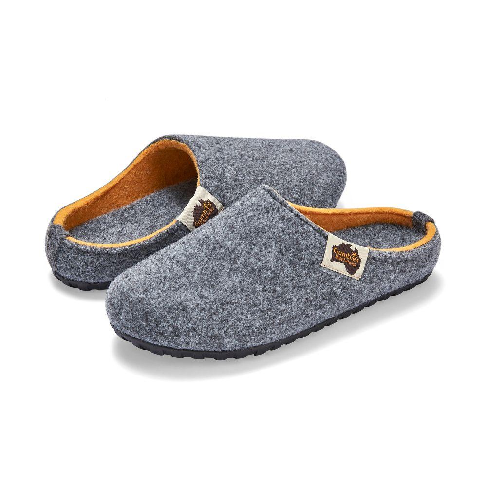 Pantufla Outback Slippers Grey & Curry Gumbies-2
