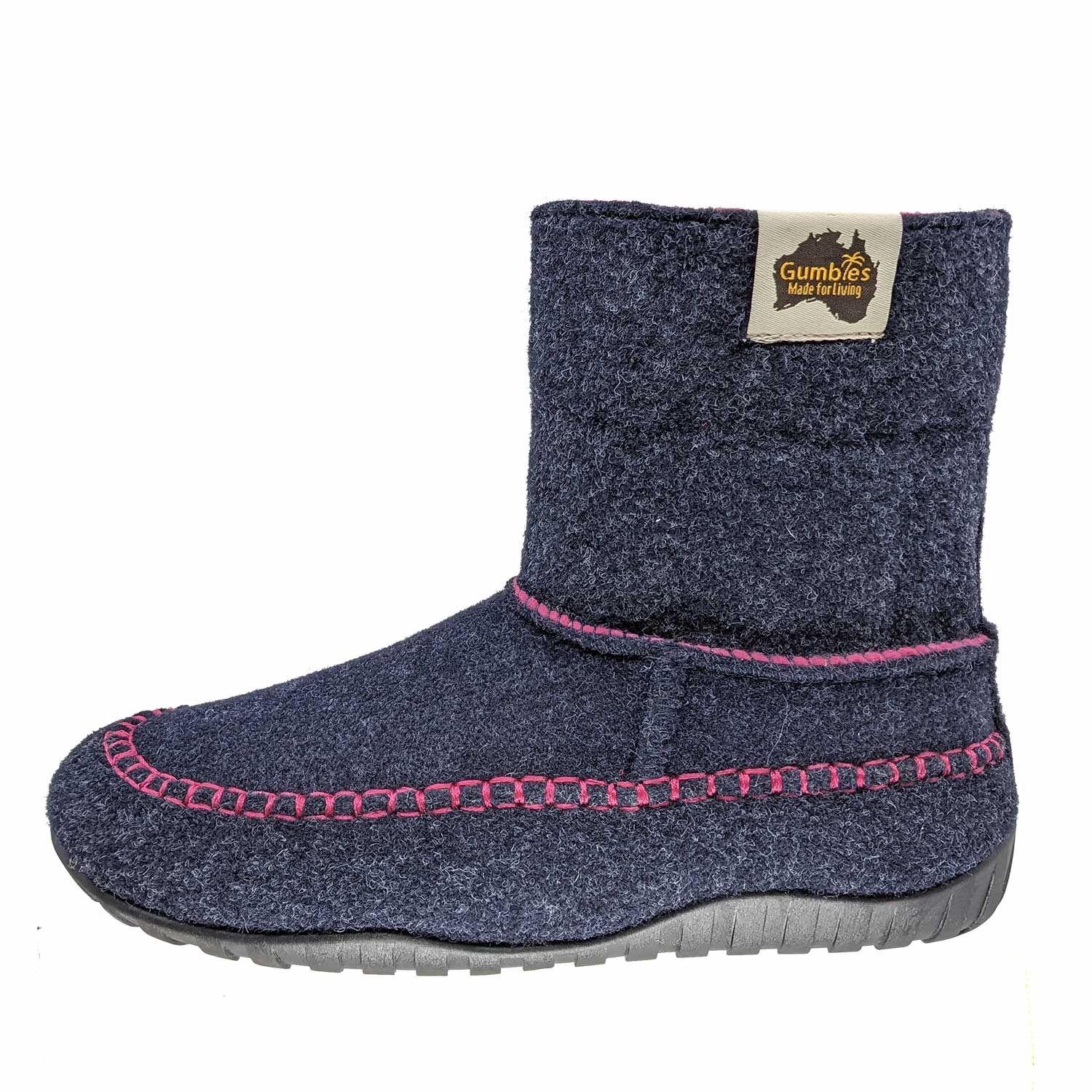 Pantufla Thredbo Slipper Navy& Pink Gumbies-3