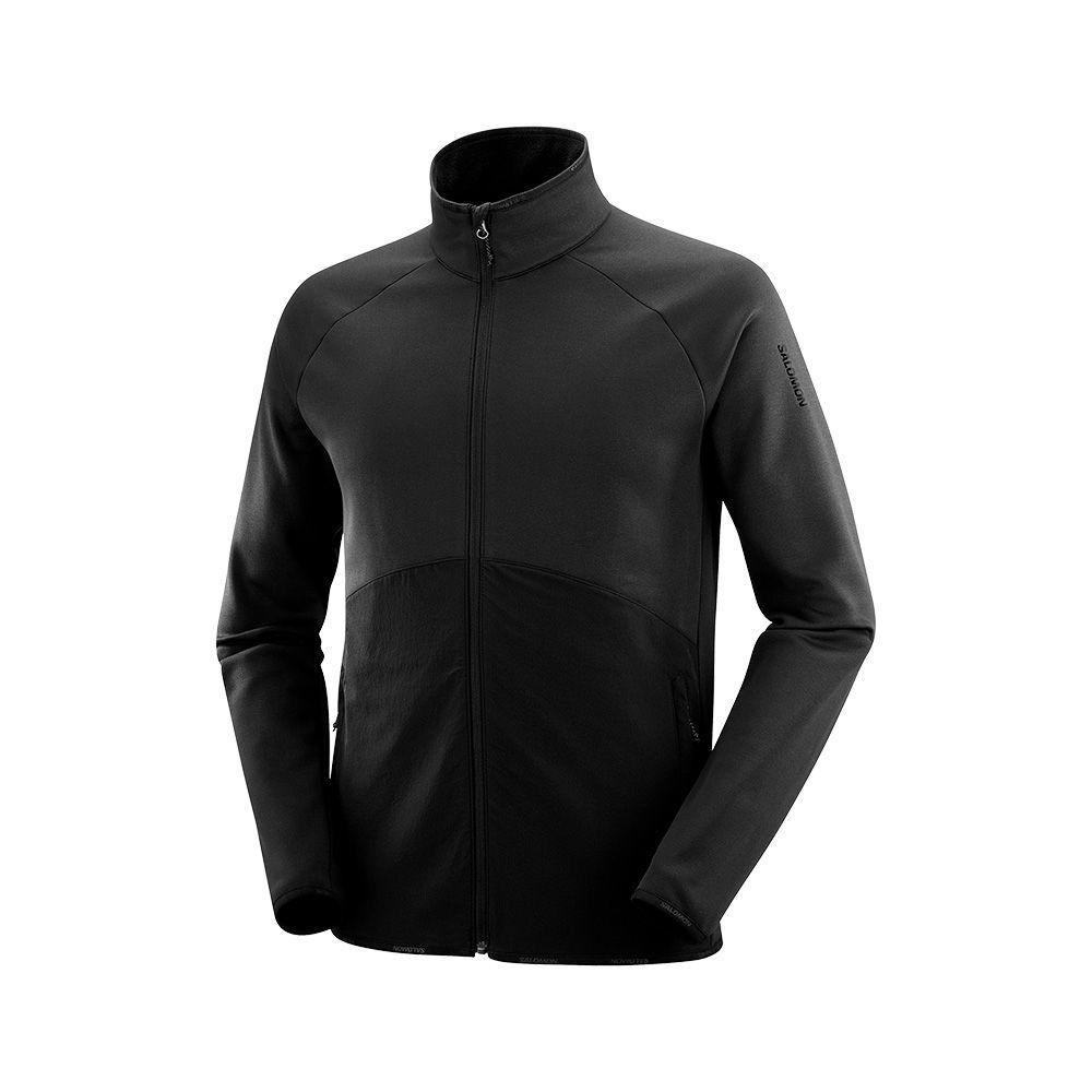 Polerón Hombre Essential Warm Fz Mid M Deep Black Salomon-0