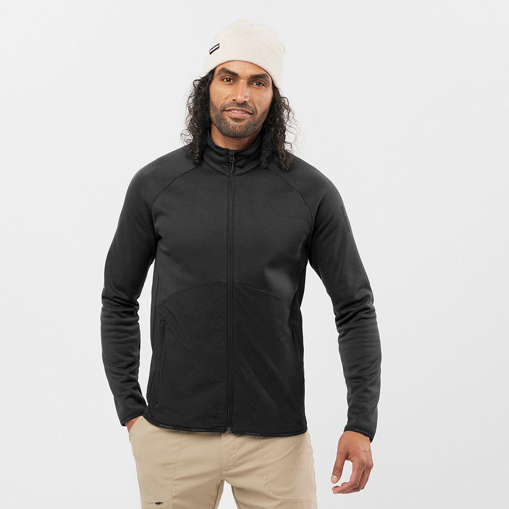 Polerón Hombre Essential Warm Fz Mid M Deep Black Salomon-1
