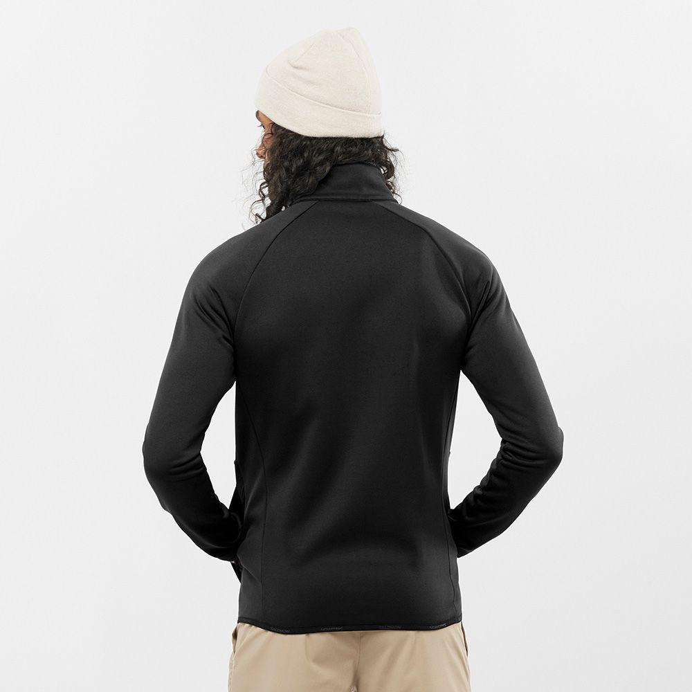 Polerón Hombre Essential Warm Fz Mid M Deep Black Salomon-2