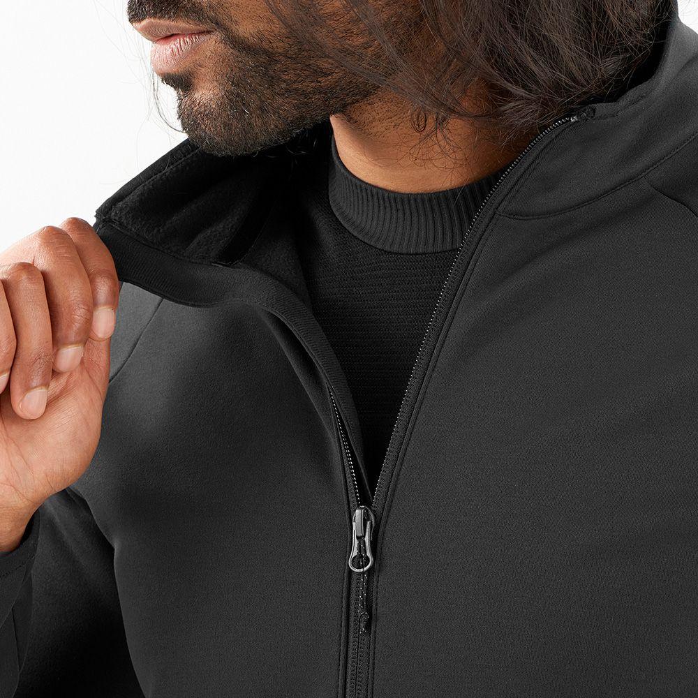 Polerón Hombre Essential Warm Fz Mid M Deep Black Salomon-3