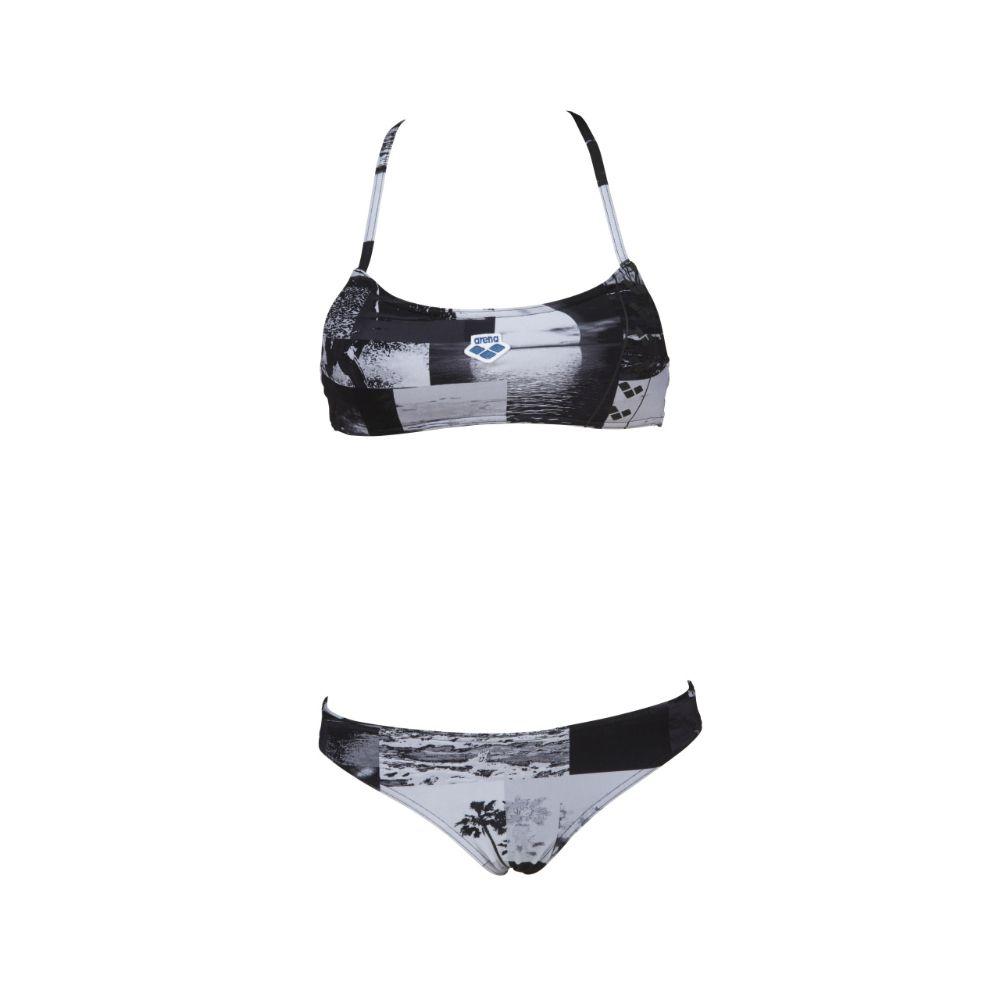 Bikini Mujer Stripe Allover Negro Arena-0