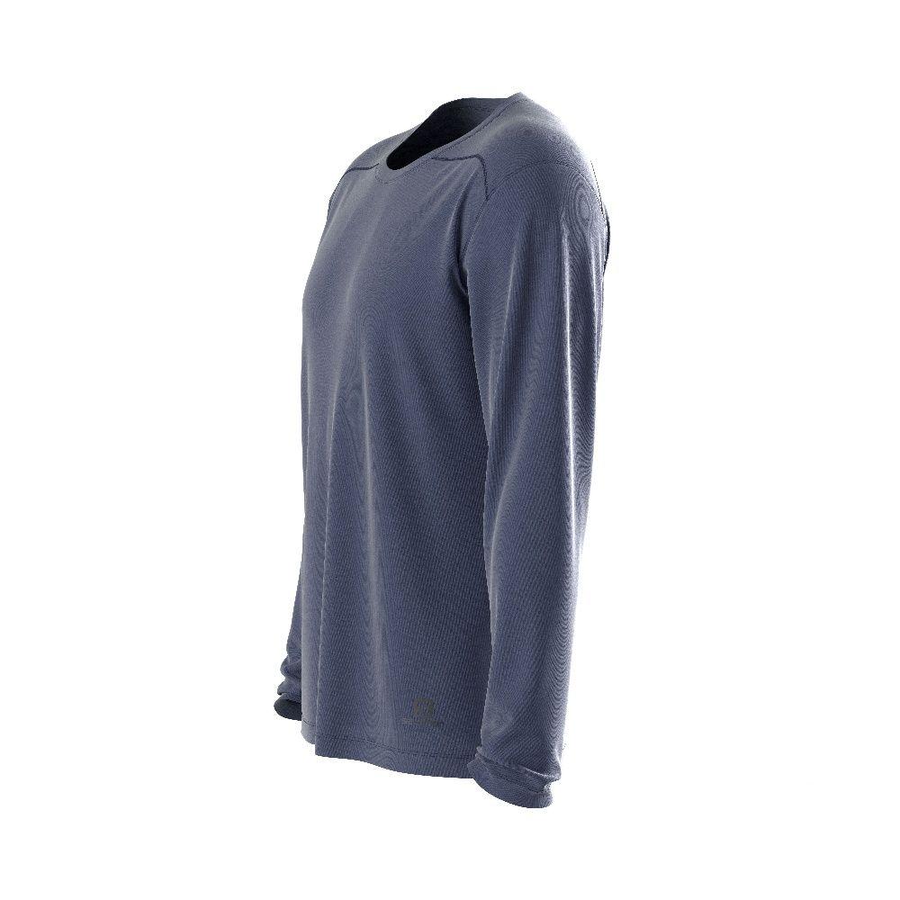 Polera Hombre Essential Azul Salomon-5