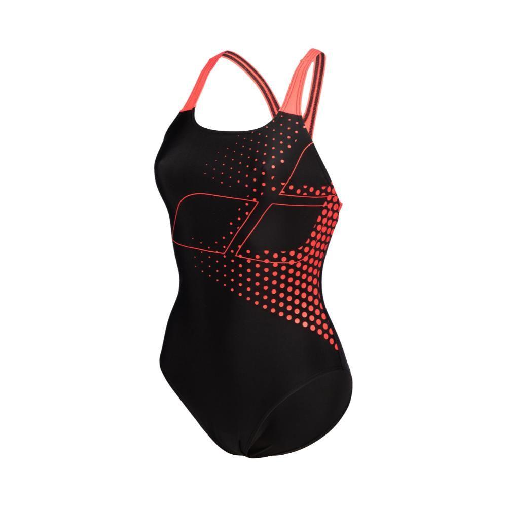 Traje De Baño De Una Pieza Mujer Pro Back Log  Negro Arena-4