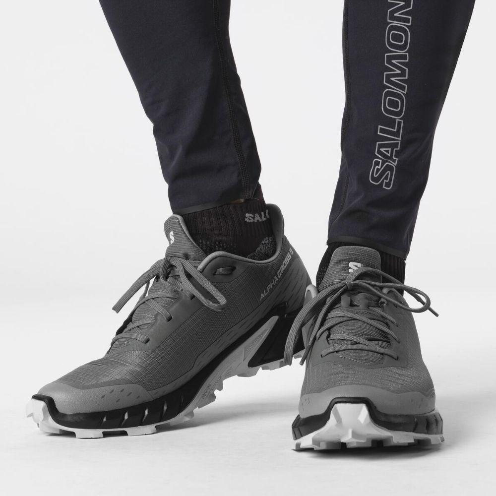 Zapatilla Hombre Alphacross 5 Gris Salomon-2