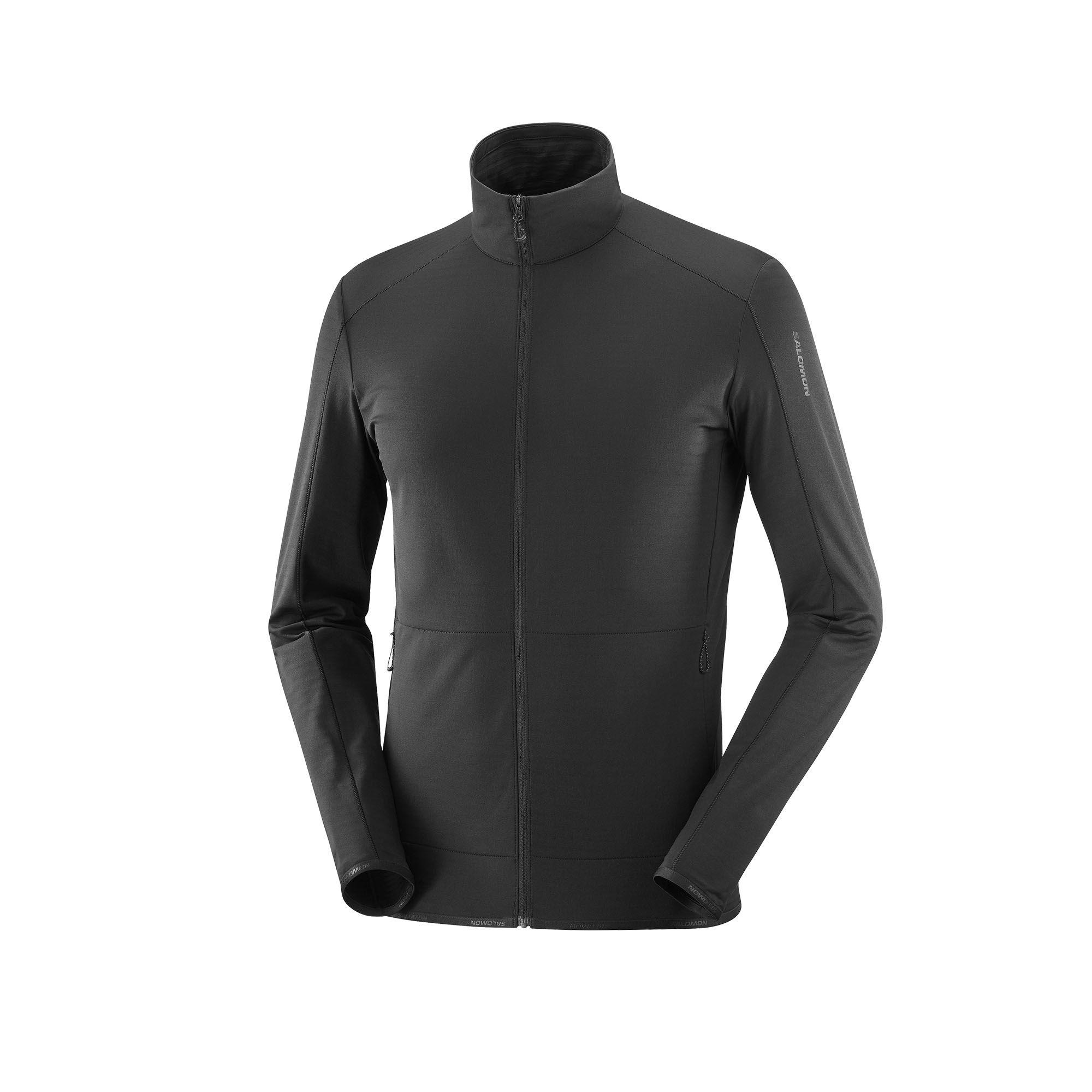 Polerón Hombre Outrack Full Zip Mid M Deep Black Salomon-1