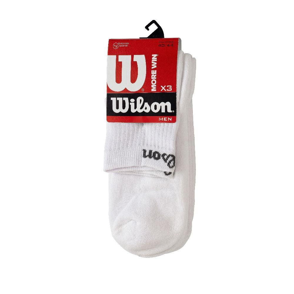 Calceta Hombre Corta Tenis Blanco Pack X3 Wilson-1